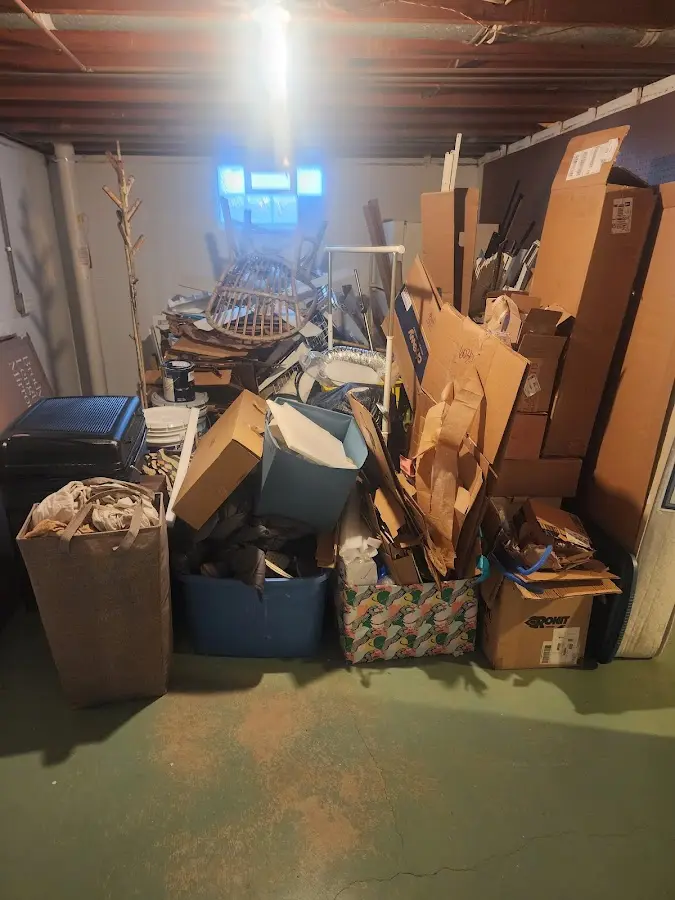 Roll-off dumpster container at job site for Concrete Dumpster Rental in Parkland